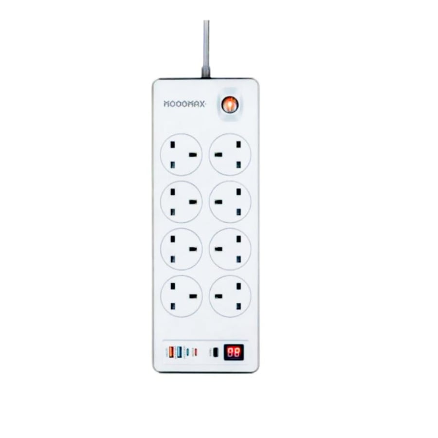 توصيلة 8 مخارج مع منفذين USB2 + 2PD  بقوة 2290W من شركة موج ماكس