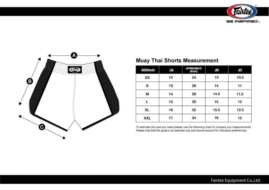 FAIRTEX WHITE SLIM CUT MUAY THAI BOXING SHORTS (BS1707)