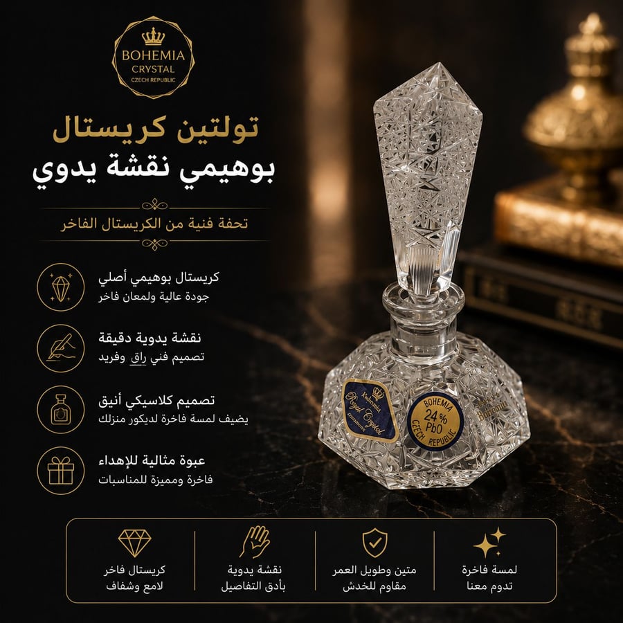 علبة تولتين كريستال بوهيمي