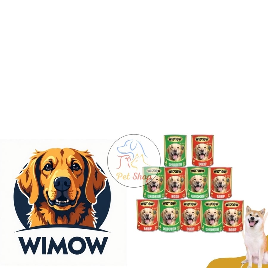 معلبات طعام ويمو للكلاب نكهة اللحم 375g