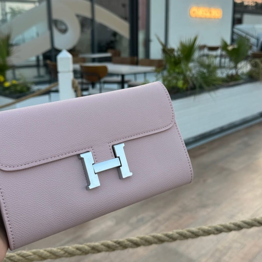 شنطة كلاتش جلد H-clutch - متجر ذا ترند