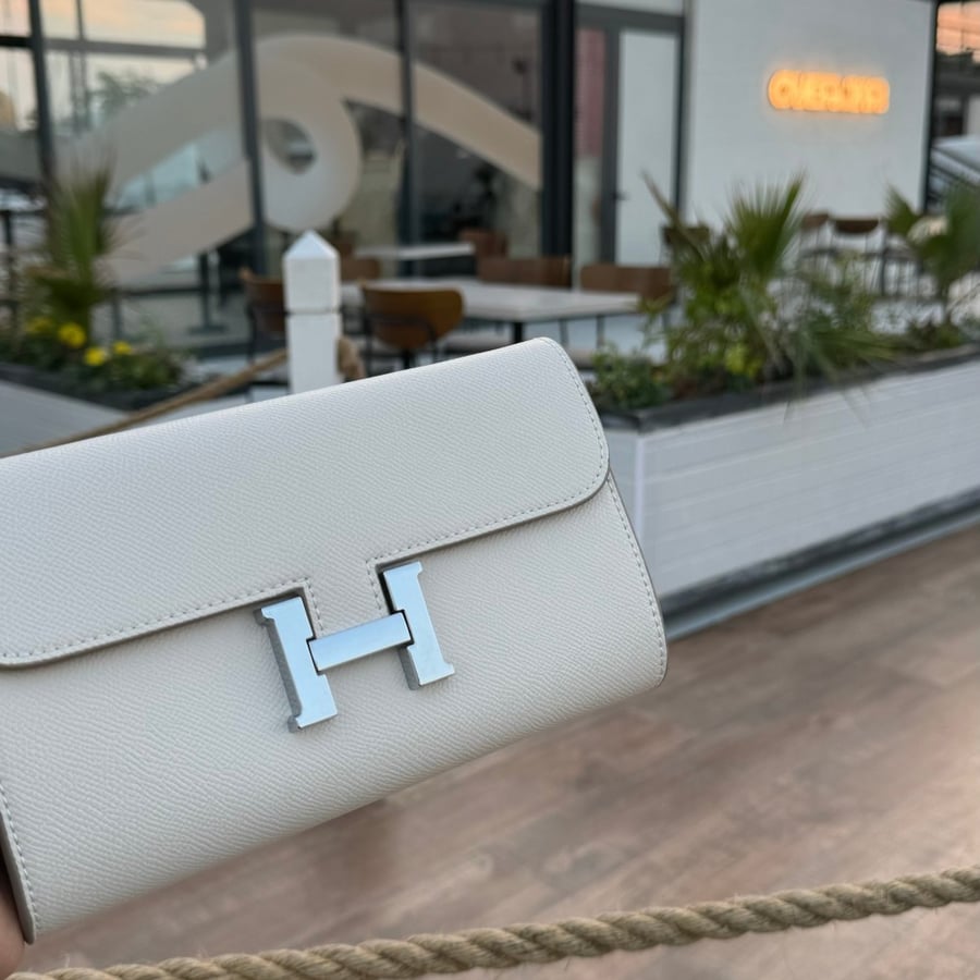 شنطة كلاتش جلد H-clutch - متجر ذا ترند