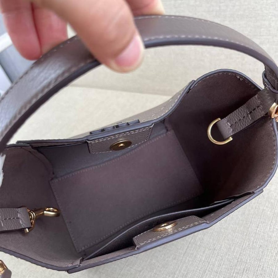 Tory Burch McGraw Small Tan Leather Bucket Bag