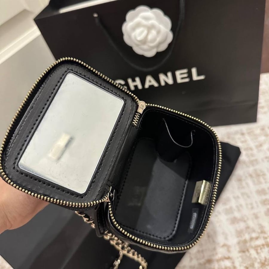 Chanel Mini Vanity Shoulder with Gold Metal
