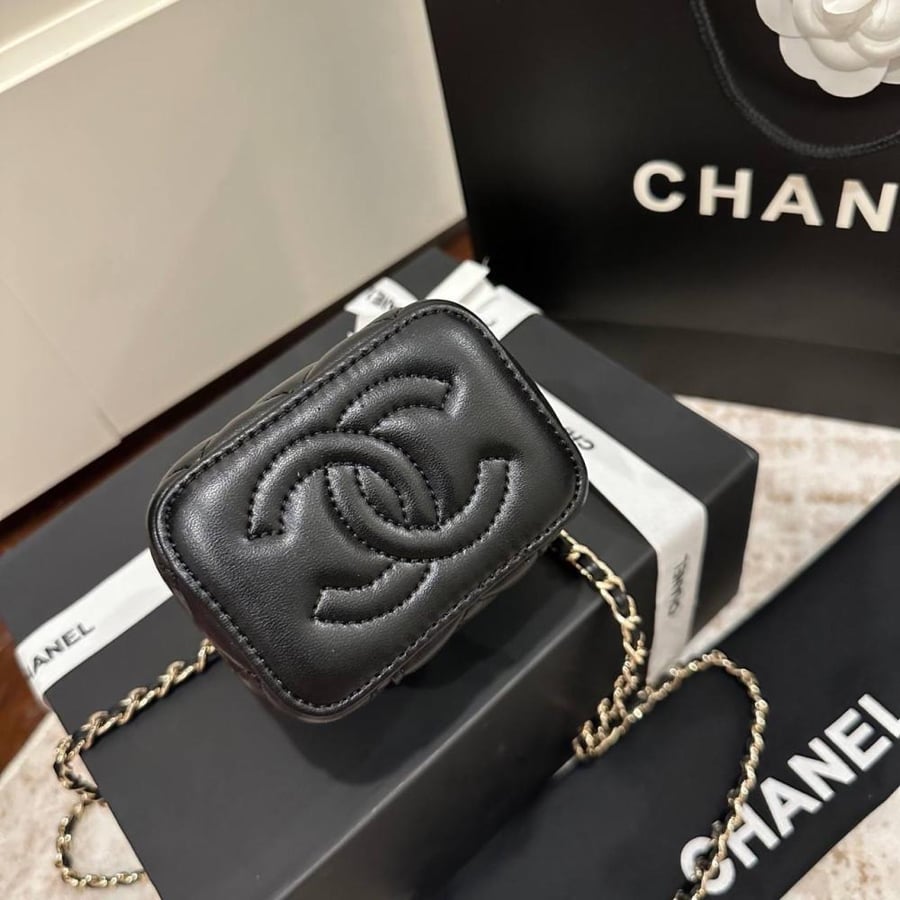 Chanel Mini Vanity Shoulder with Gold Metal