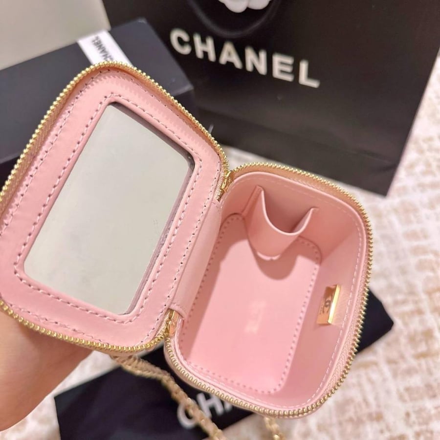 Chanel Mini Vanity Shoulder with Gold Metal