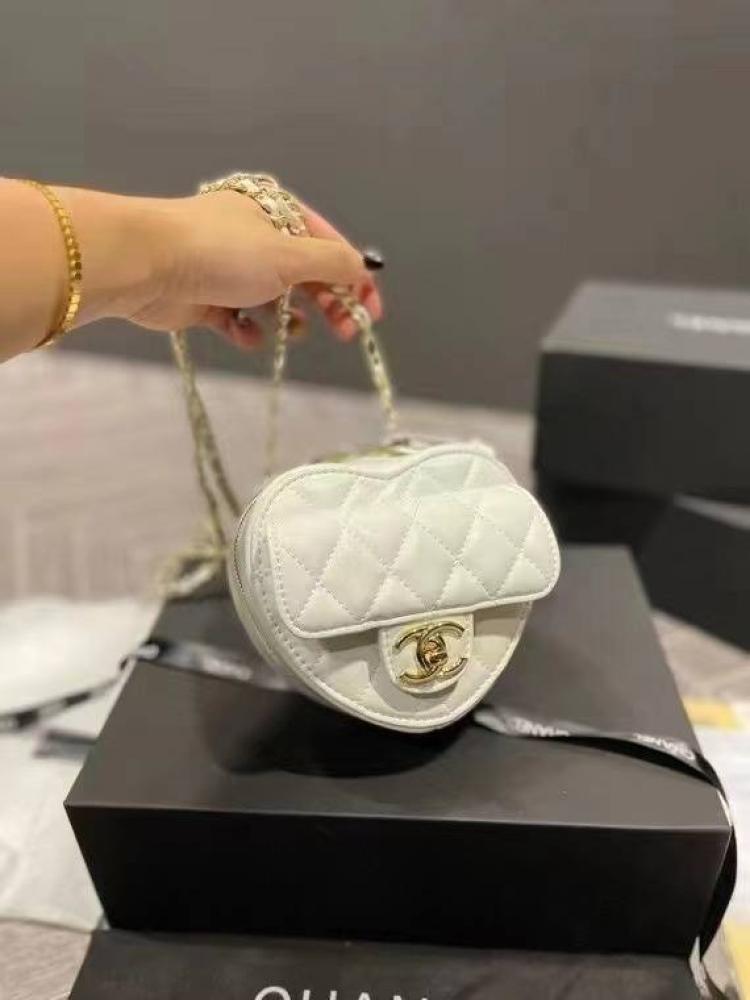 Chanel Heart Leather Crossbody Bag