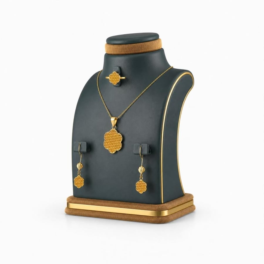 نصف طقم وردة الأناقه عيار 21