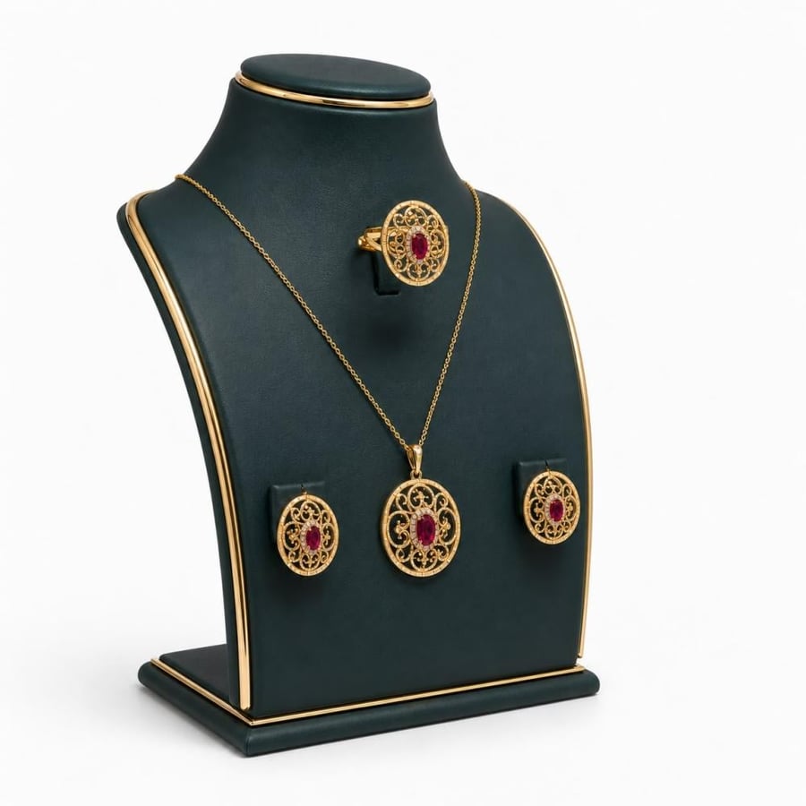 نصف طقم ياقوت عيار 21