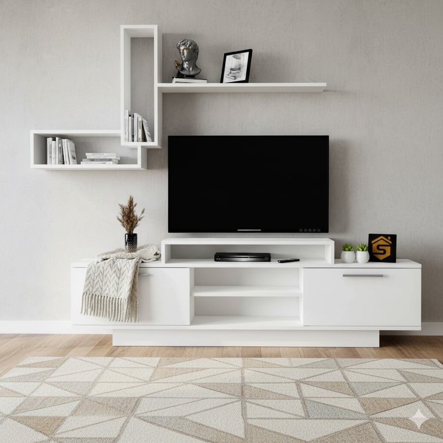 White TV stand - Model TV10