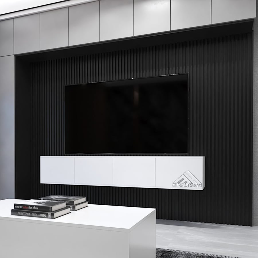 Lusy white TV table (2 meters)