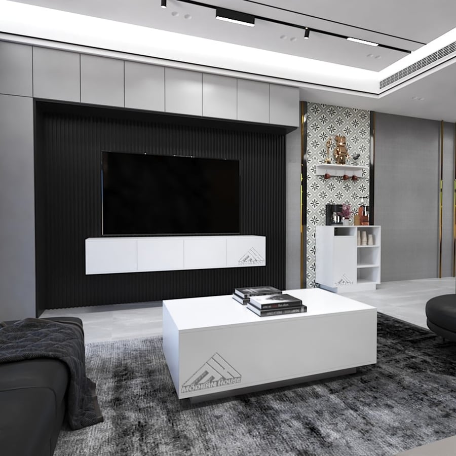 Lusy white TV table (2 meters)