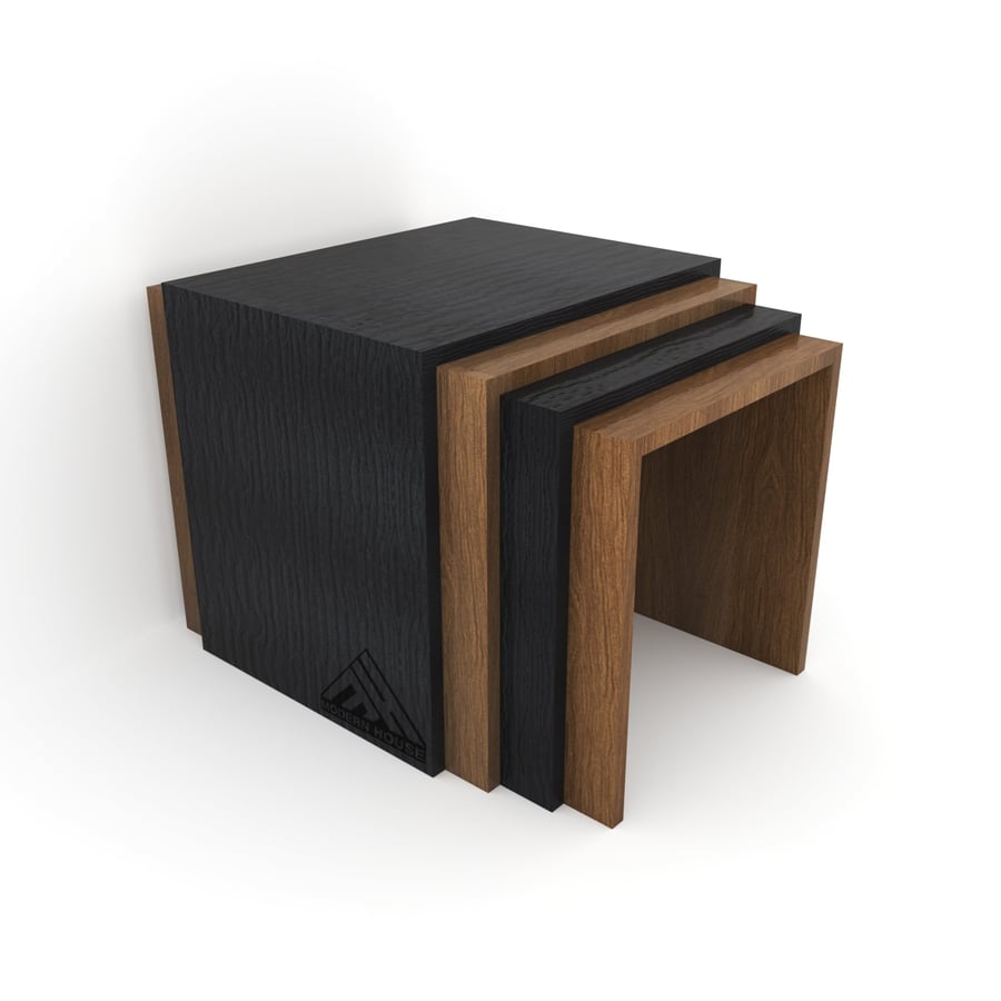 Sozan black and brown service table set