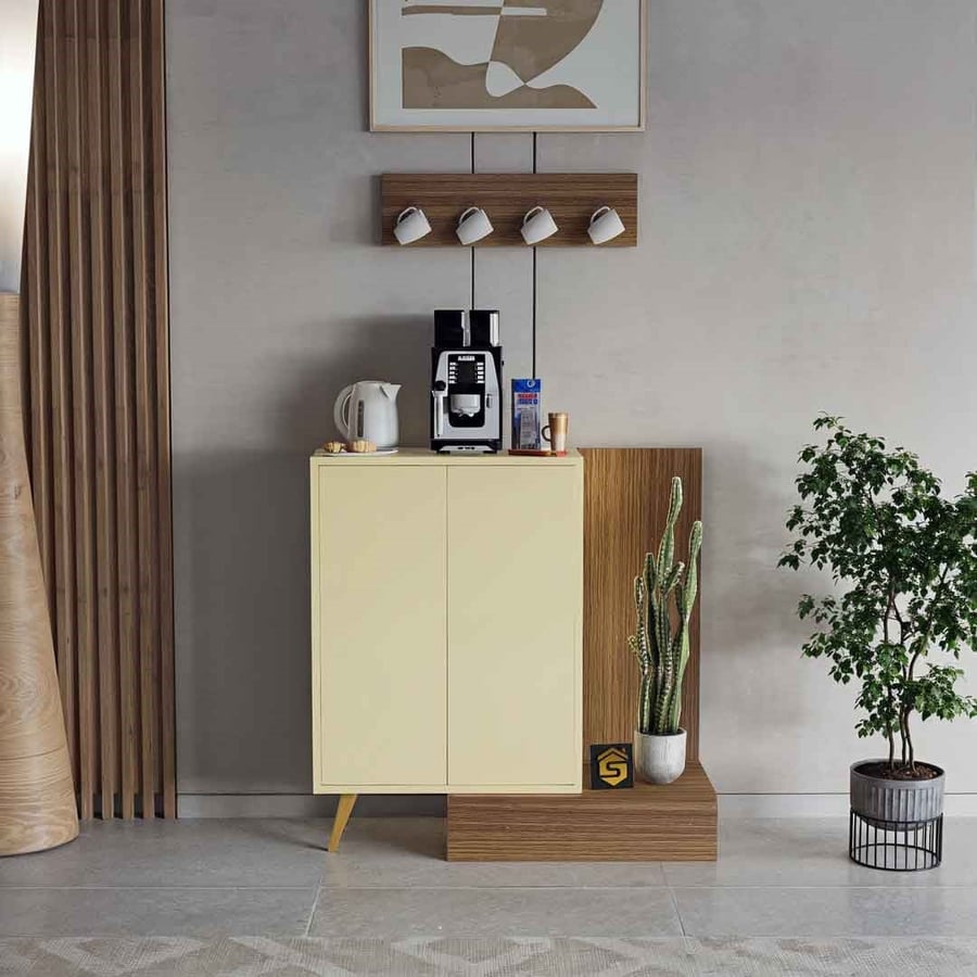 Corner coffee table SHRC55 brown and beige