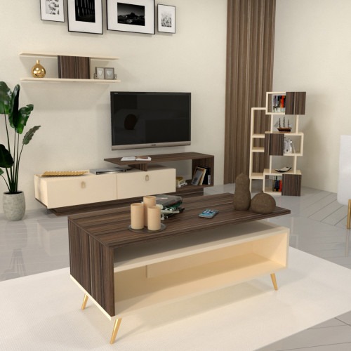 طقم طاولات بني3 مع بيج - موديل Sh01