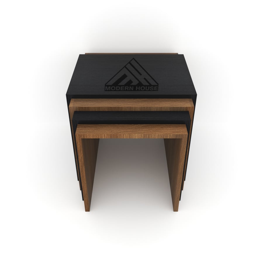 Sozan black and brown service table set