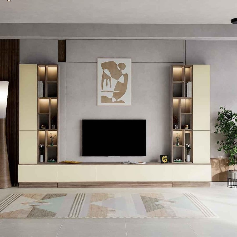EX Wooden TV Stand with Beige - Model Tv61