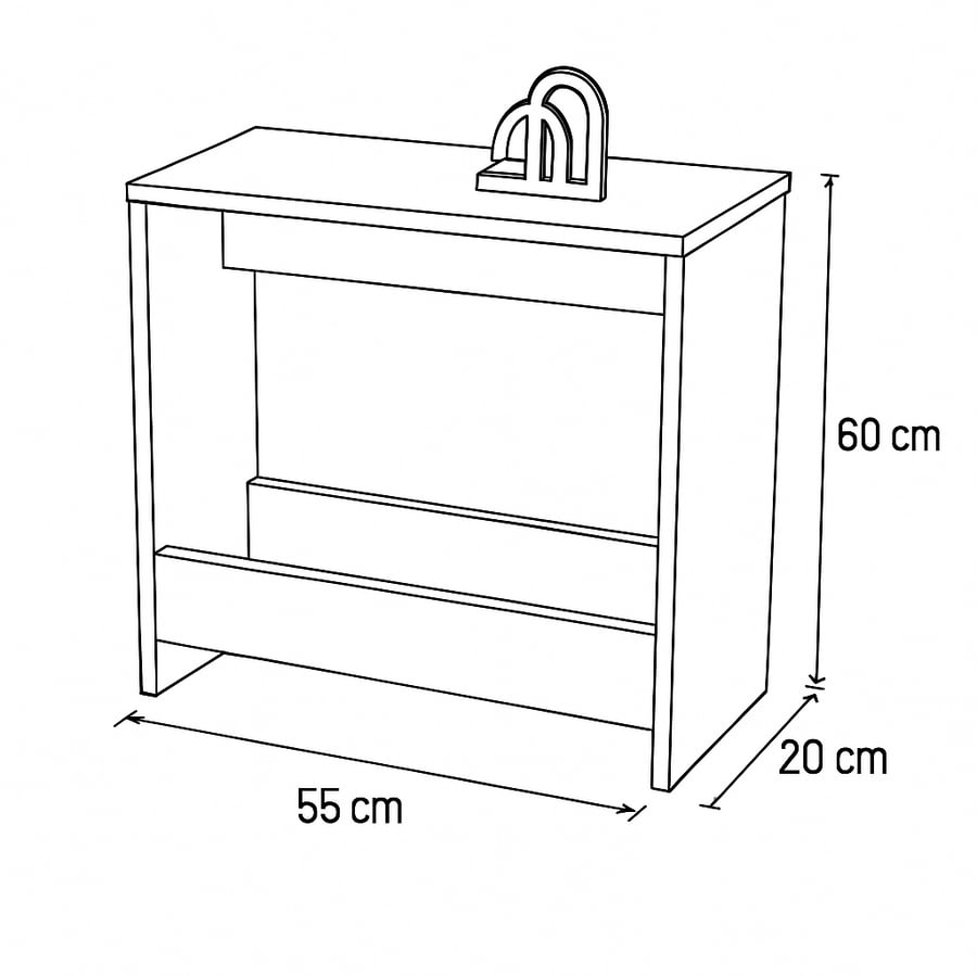 Modern white side table with a stylish and practical design