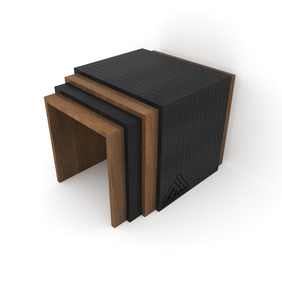 Sozan black and brown service table set
