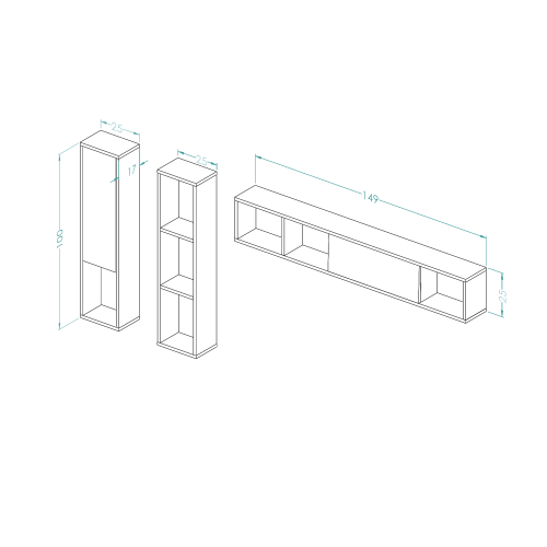 Lusy white TV table (2 meters)