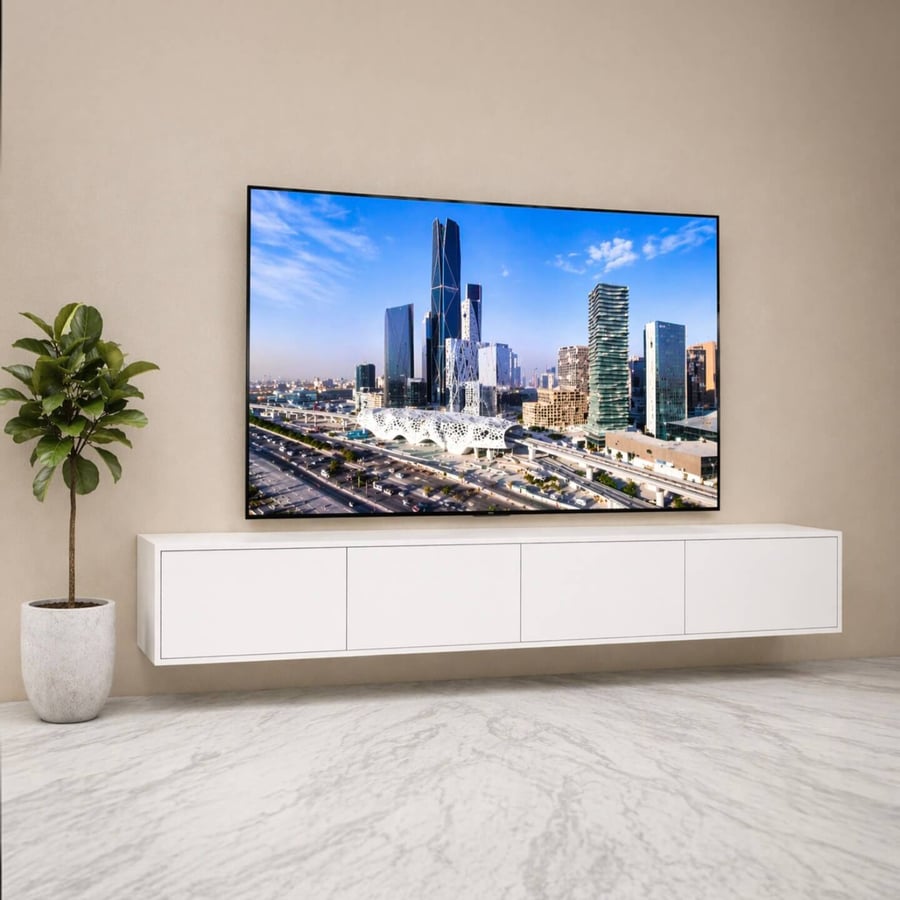 Lusy white TV table (2 meters)