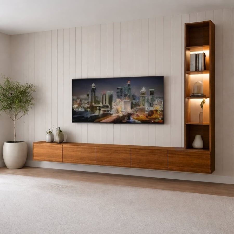 TV stand, brown color, model gold 2