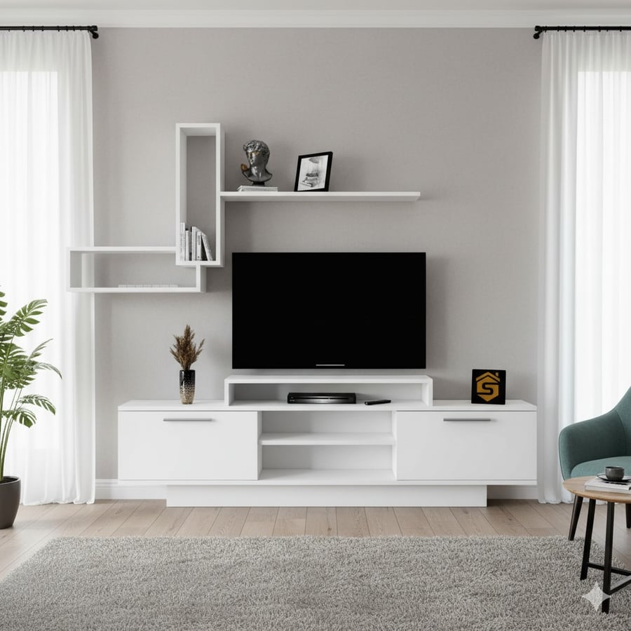 White TV stand - Model TV10