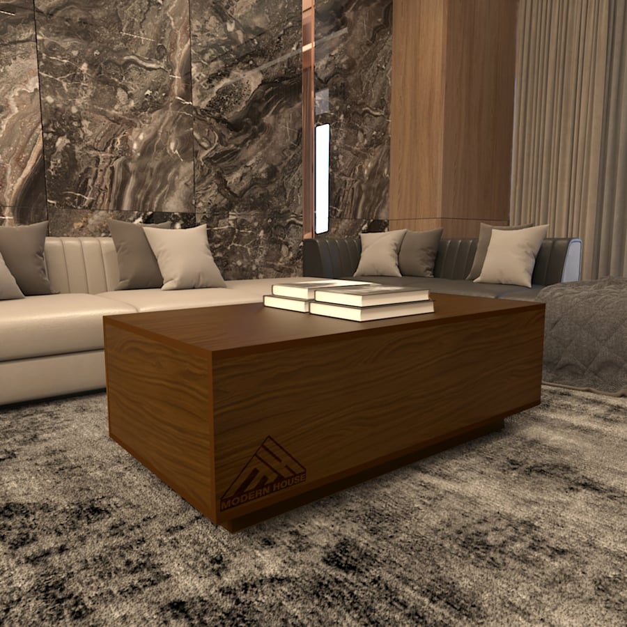 TV and Center Table Set (280cm) Lusy Brown