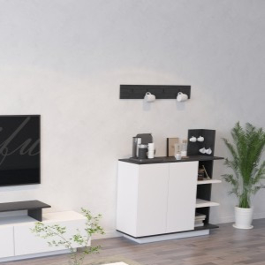 Dark gray and white table set A - Panella model
