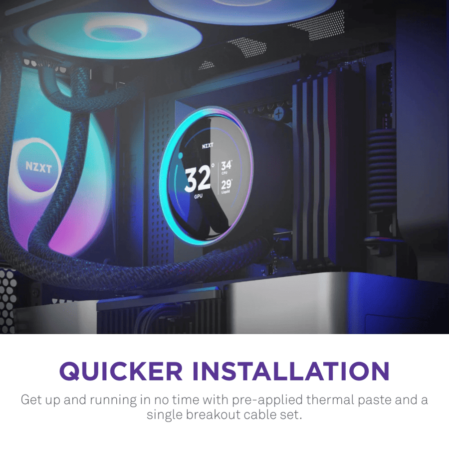 ان زد اكس تي Kraken Elite 420 RGB مبرد AIO مائي 420 مم مع شاشة IPS LCD