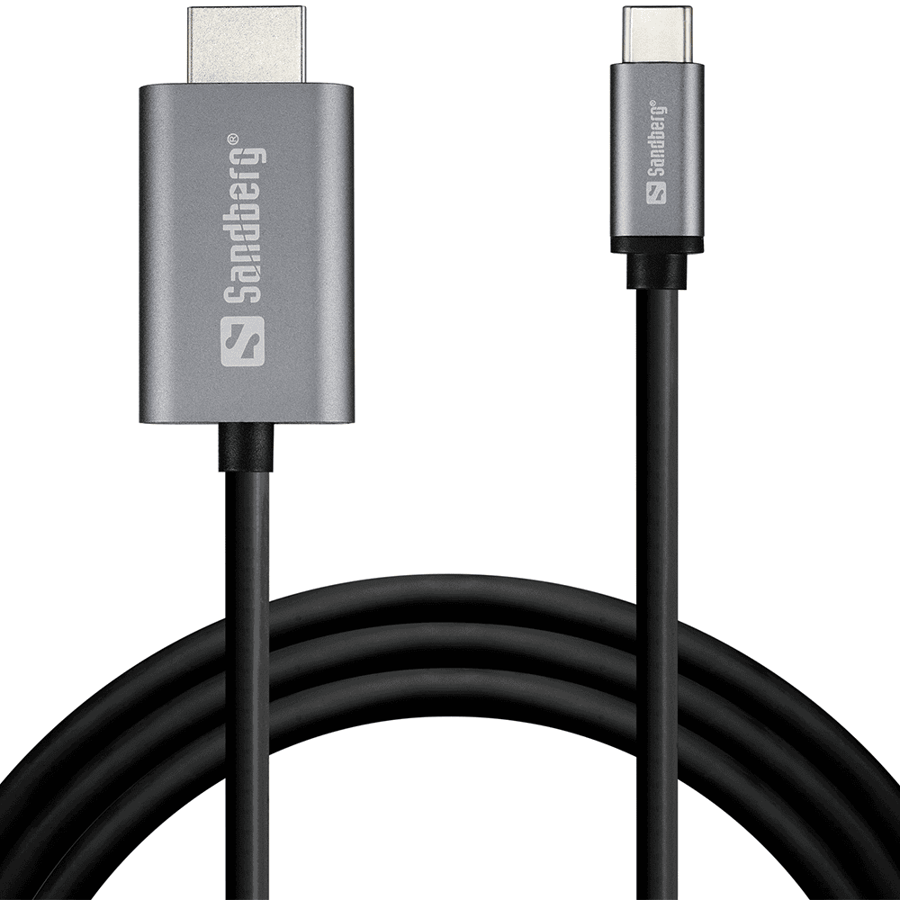 ساندبيرج USB-C to HDMI Cable 2M كابل USB-C الى HDMI بطول 2م