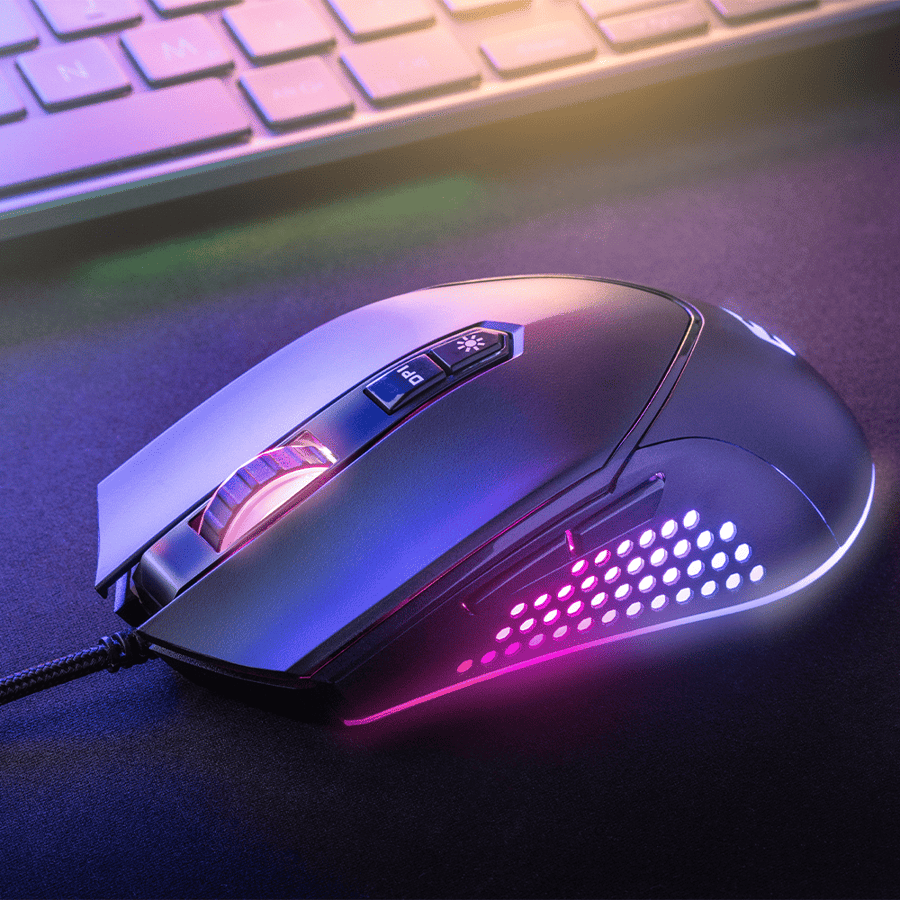 ساندبيرج Azazinator Mouse 6400 ماوس سلكي للالعاب 6400PDI بإضاءة RGB