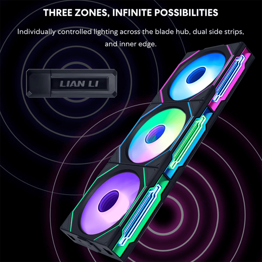 ليان لي UNI FAN SL-INF Wireless 120 مجموعة 3 مراوح مع جهاز تحكم لاسلكي
