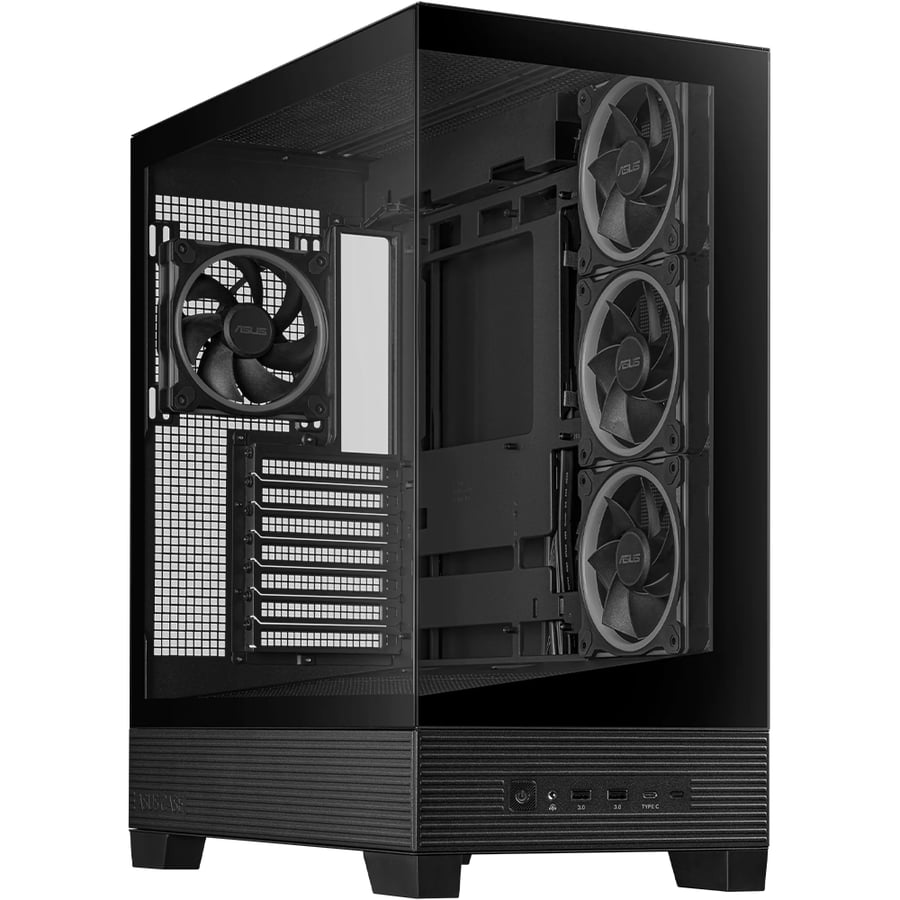 اسوس A31 Plus TG ARGB كيس بي سي بحجم ATX Mid Tower مع 4 مراوح ARGB