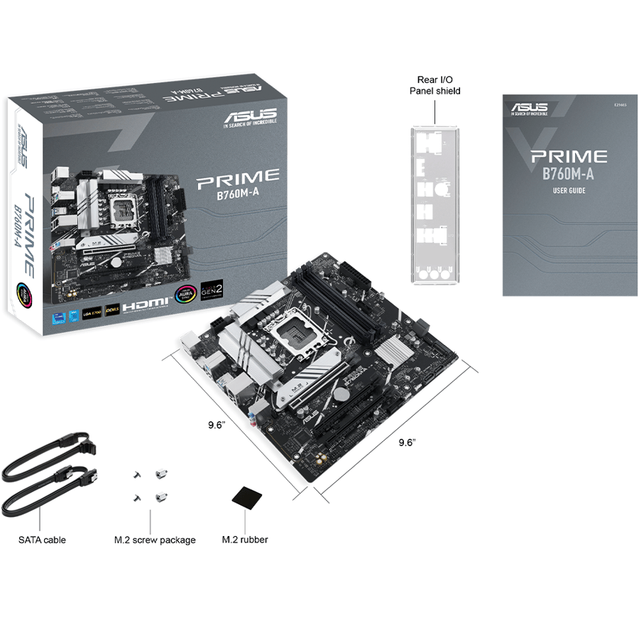 اسوس PRIME B760M-A-CSM اللوحة الام بمقبس LGA1700 لمعالجات intel