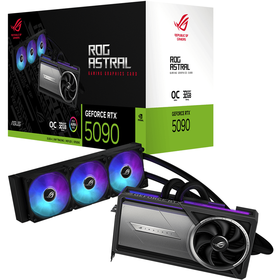 اسوس ROG Astral LC GeForce RTX 5090 32GB GDDR7 OC Edition كرت شاشة