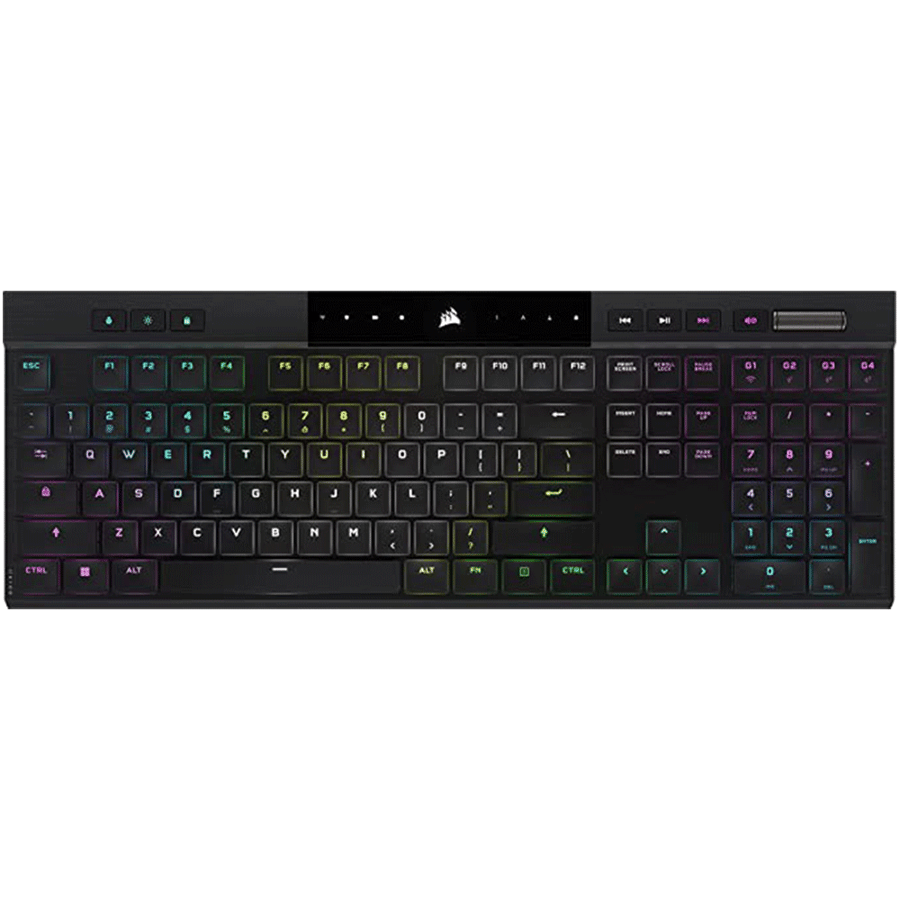 كورسير K100 AIR WIRELESS RGB كيبورد العاب ميكانيكي فائقة النحافة