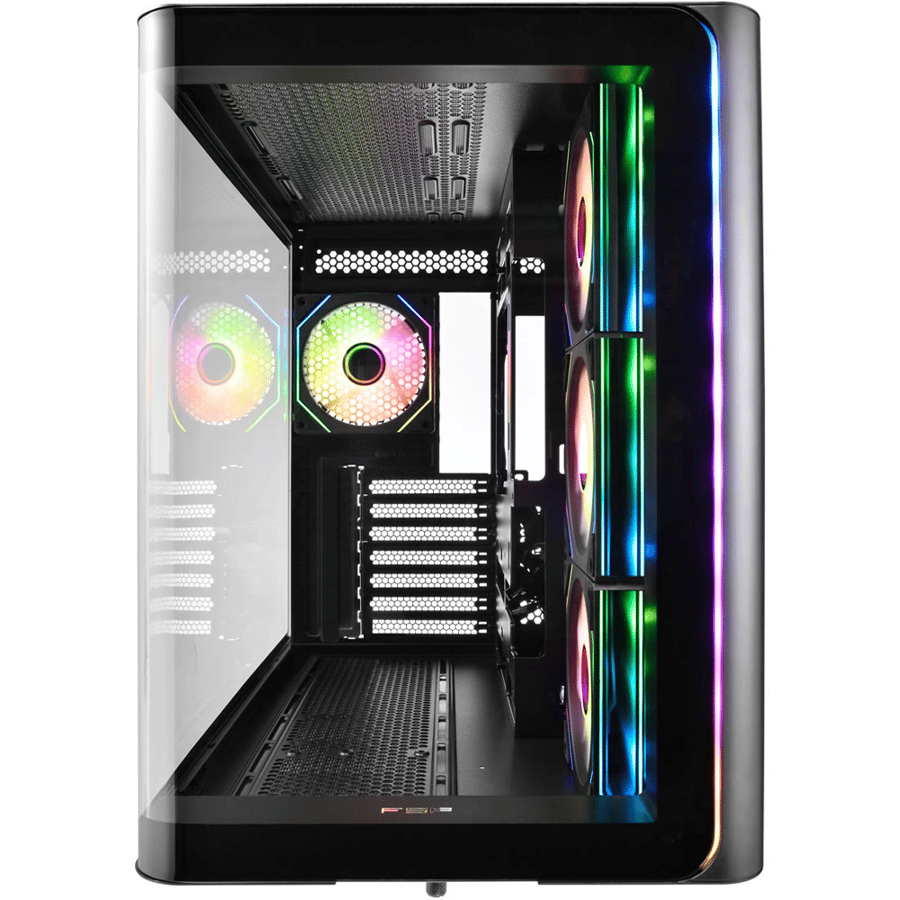 اف اس بي M580 كيس بي سي بحجم ATX Mid Tower مع 4 مراوح 120 مم ARGB