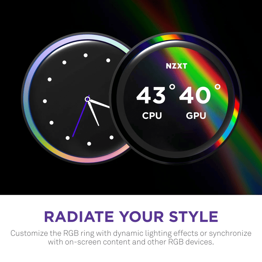 ان زد اكس تي Kraken Elite 420 RGB مبرد AIO مائي 420 مم مع شاشة IPS LCD
