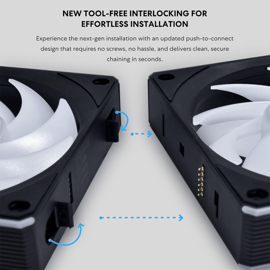 ليان لي UNI FAN CL WIRELESS 120 مجموعة 3 مراوح مع جهاز تحكم لاسلكي