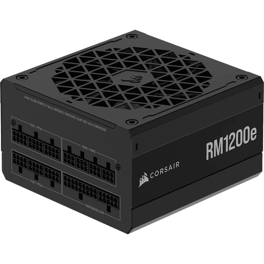 كورسير RM1200e 2025 مزود طاقة بكفاءة 80 بلس جولد قابل للتخصيص ATX 3.1