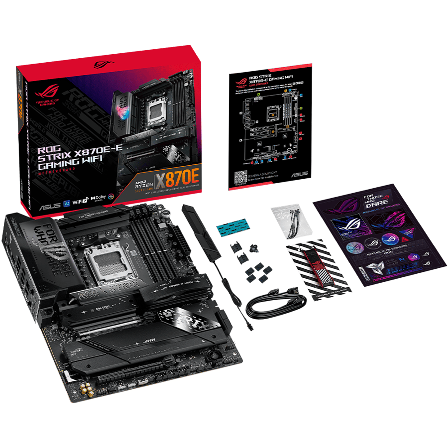 اسوس ROG STRIX X870E-E GAMING WIFI لوحة الأم بمقبس AM5 لمعالجات رايزن