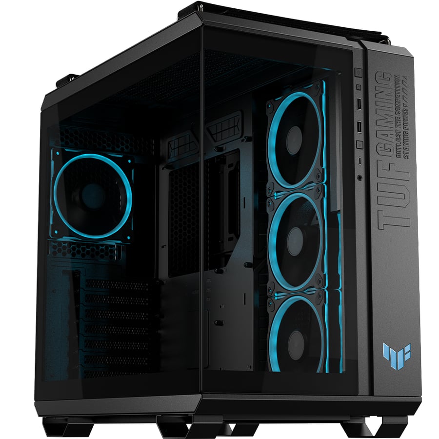 اسوس TUF GAMING GT502 HORIZON ARGB كيس بحجم ATX Mid Tower بـ 4 مراوح