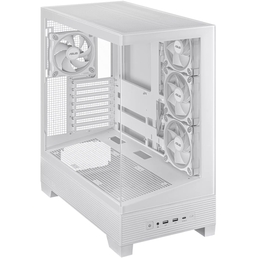 اسوس A31 Plus TG ARGB كيس بي سي بحجم ATX Mid Tower مع 4 مراوح ARGB