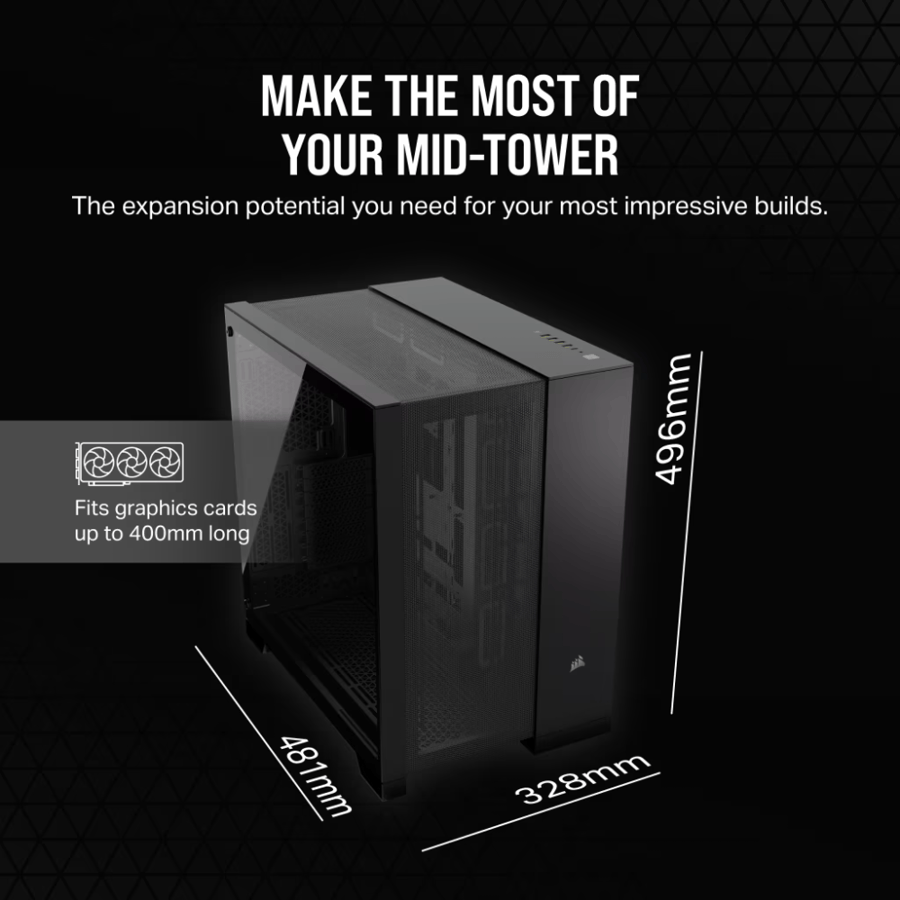 كورسير 6500D AIRFLOW Mid-Tower Dual Chamber كيس بي سي بحجرة مزدوجة