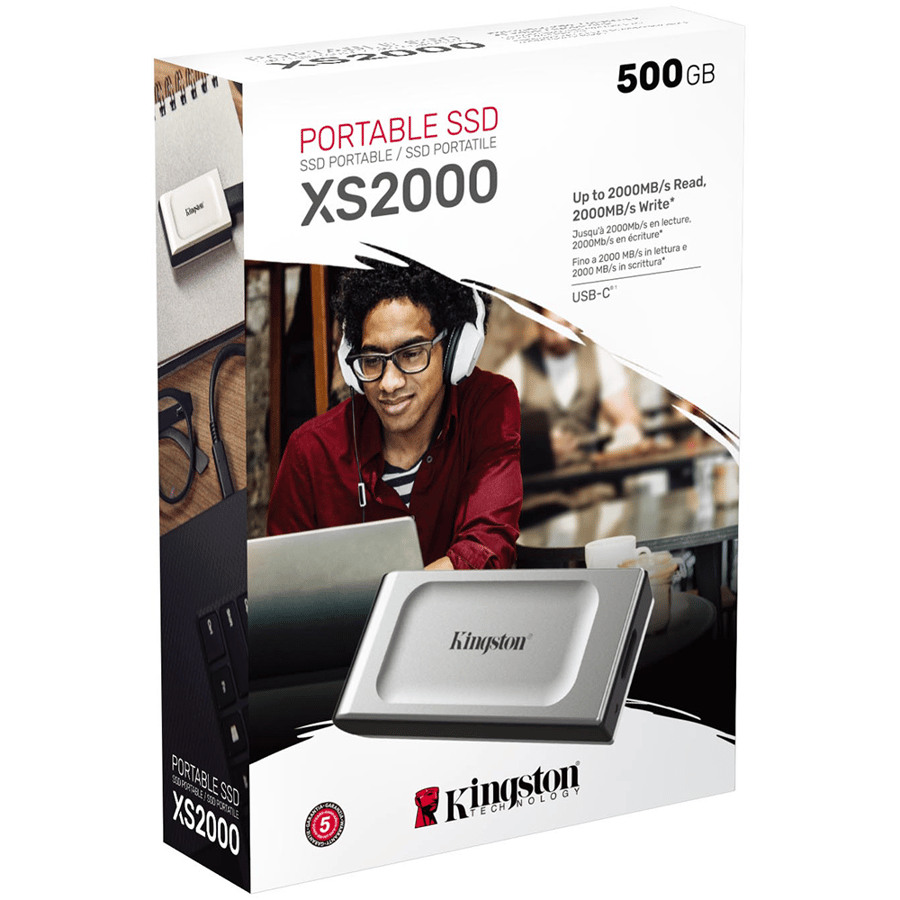 كينجستون XS2000 SSD خارجي محمول بمنفذ USB Type-C 3.2 Gen 2x2
