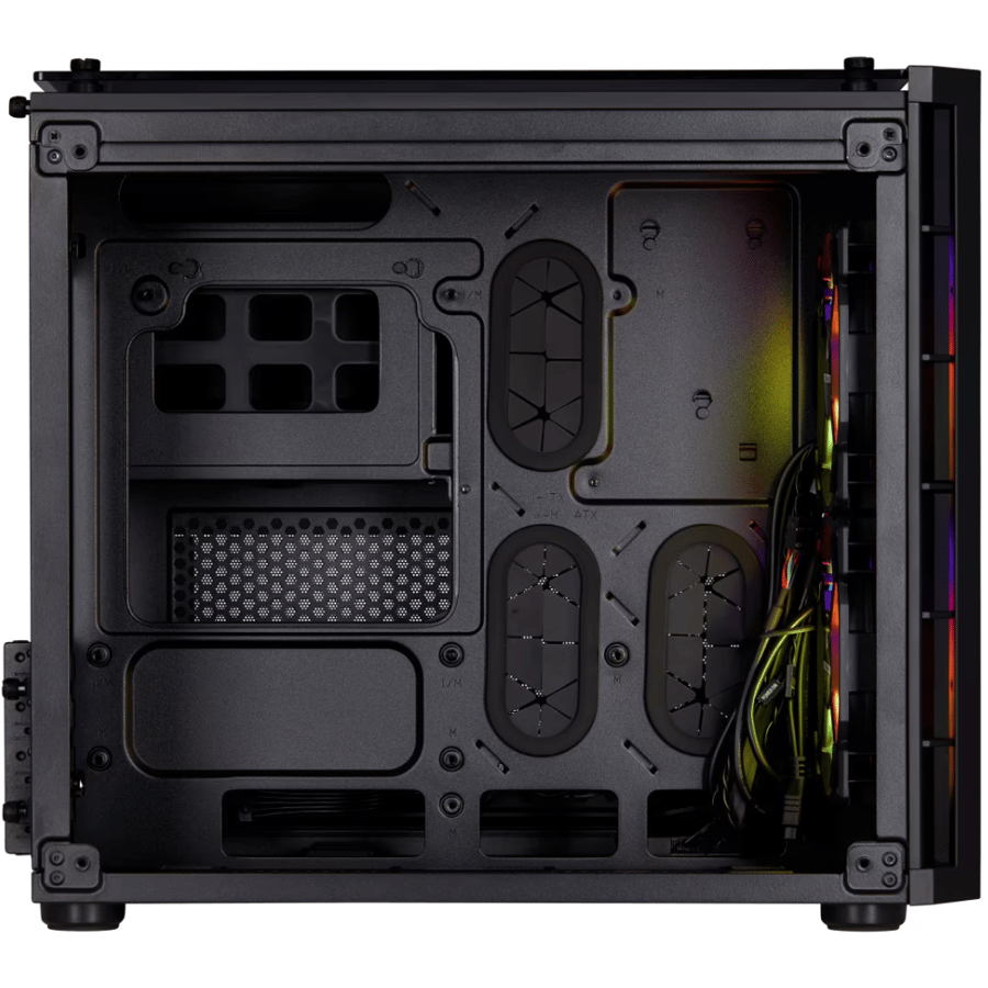 كورسير Crystal 280X RGB Tempered Glass كيس بحجم Micro ATX
