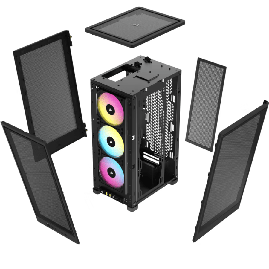 كورسير 2000D RGB AIRFLOW كيس بي سي بحجم Mini-ITX - اسود
