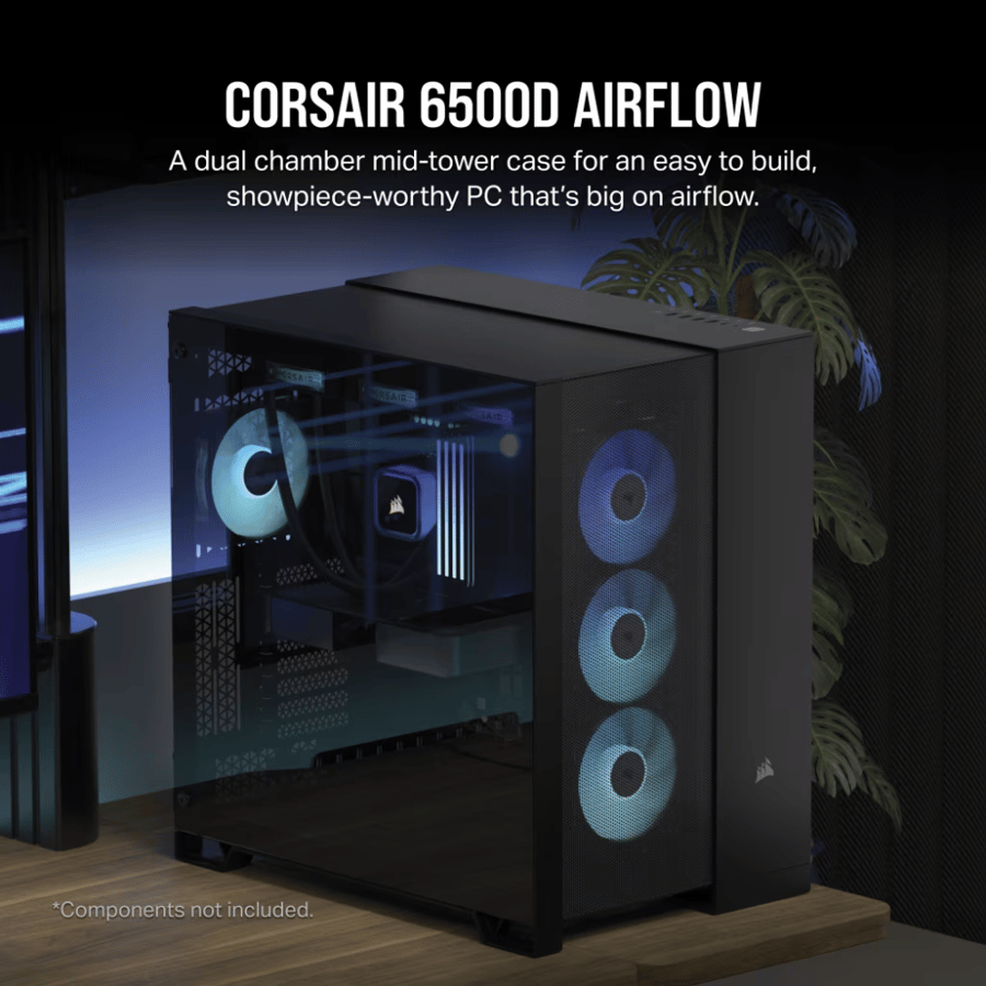 كورسير 6500D AIRFLOW Mid-Tower Dual Chamber كيس بي سي بحجرة مزدوجة