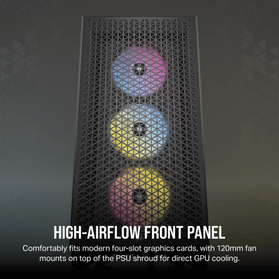 كورسير 3000D RGB AIRFLOW كيس بي سي بحجم Mid-Tower - أسود